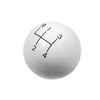 Shift Knob, Round, Plastic, White, 4-Speed Pattern, Manual Transmission