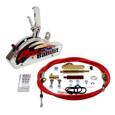 Pro Bandit, Shifter Kit, Silver, Includes: 8' Cable, BM-80323 Extension, P/G Pro Lever Kit. ..Designed for rear engine dragsters #2 Hole (2")