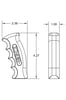 Pistol Grip Shifter Handle, Natural Alum. Finish, 1/2-20, 3/8-16, 7/16-20, M16 x 1.50mm, M12 x 1.75mm, M12 x 1.25mm, M10 x 1.50mm, M10 x 1.25mm