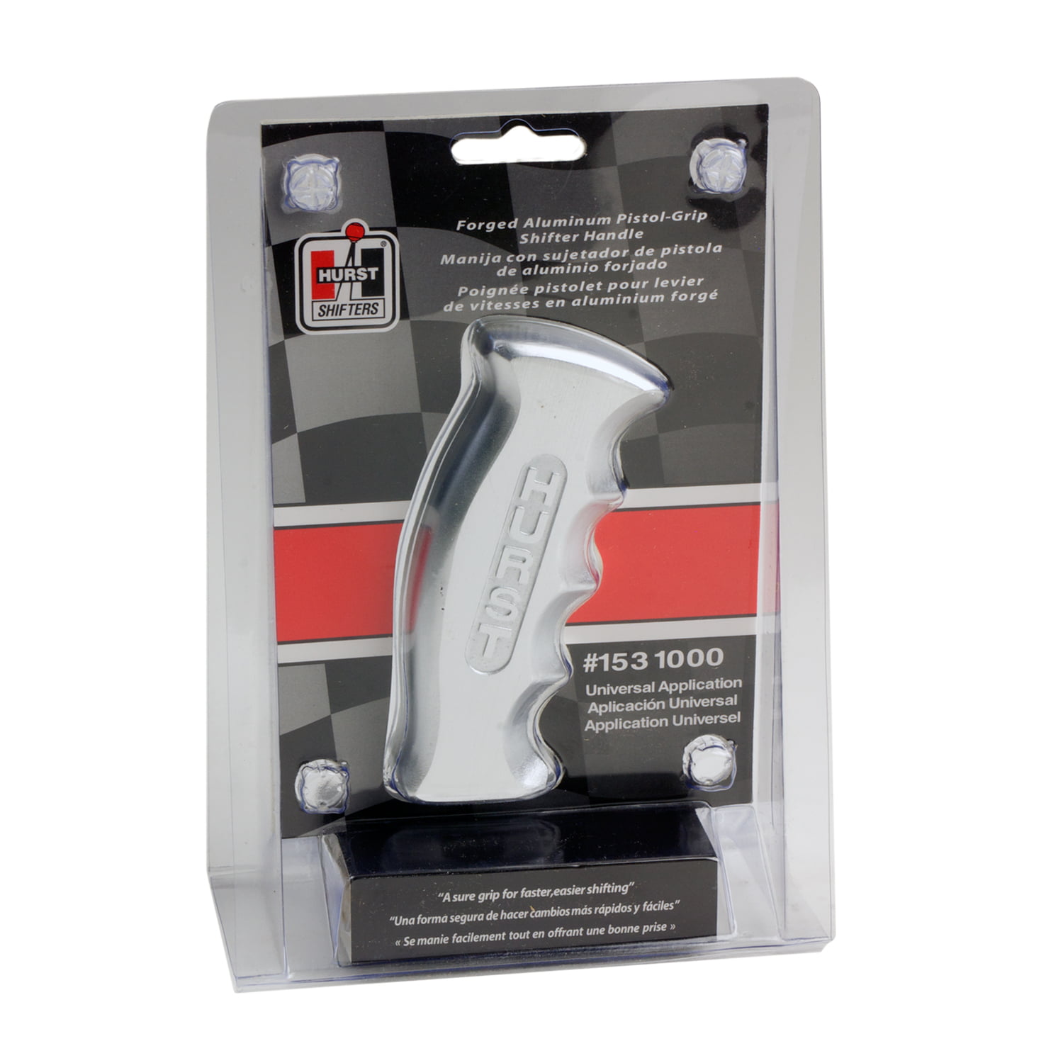 Pistol Grip Shifter Handle, Natural Alum. Finish, 1/2-20, 3/8-16