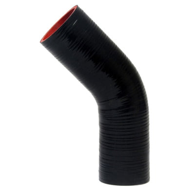 3 1/8" 80mm, 4-Ply, 45 Degree Elbow Coupler Silicone Hose Black