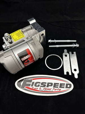 GM LS Starter, Powermaster, Billet Mounting Block, Performance, 200 Ft LBS of Torque, 4.40:1, (Carbureted OK),