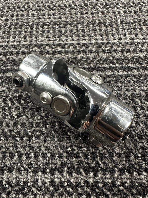 Steering Universal Joint, Chrome Steel, 3/4" 36-Spline, 3/4" DD