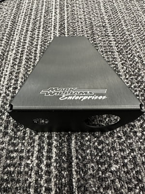 Switch Panel, Black, Dragster Style Butterfly Steering Wheel, Button Plate, 2 Holes, (Hole Style DED-PBSXL & 1 Smaller Hole)
