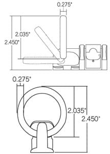 Double Stud Tie Down Ring, VersaTie, 5,000 lb.