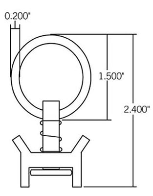 Anchor Plate Assembly, 1.5" Stainless Steel Ring