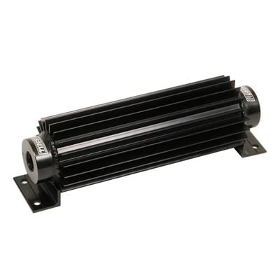 Trans Oil Cooler; Black, Automatic, Heat Sink Transmission Cooler; 8 in. Length; w/ #8AN Female O-Ring Ports