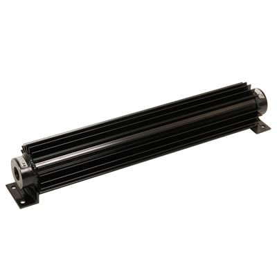 Trans Oil Cooler; Black, Automatic, Heat Sink Transmission Cooler; 15.00" Length; w/ #8AN Female O-Ring Ports