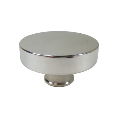 Polished Aluminum Push-In Oil Cap - Plain with 1" Neck, Use With S4996 Grommet
