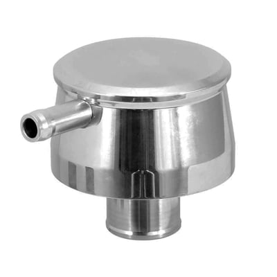 PCV Push-In Breather, Polished Aluminum, Plain with 1" Neck